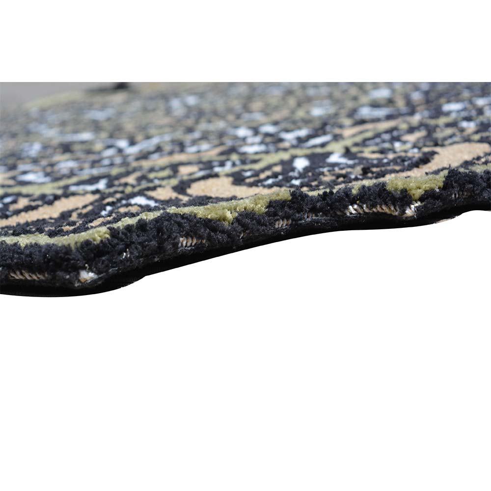 Rugs, (Presto), ICKC418C4X4, Green, Grey and Gold Round Ethnic Polyester Carpet, Rugs -VT-15999-48X48inches