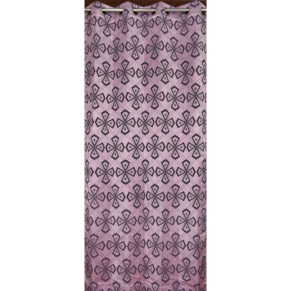 Curtain, (Presto) ICMML1734_LD2, Pink Color Abstract Long Door curtain Set of 2, Curtain-VT16036-44X108 inches