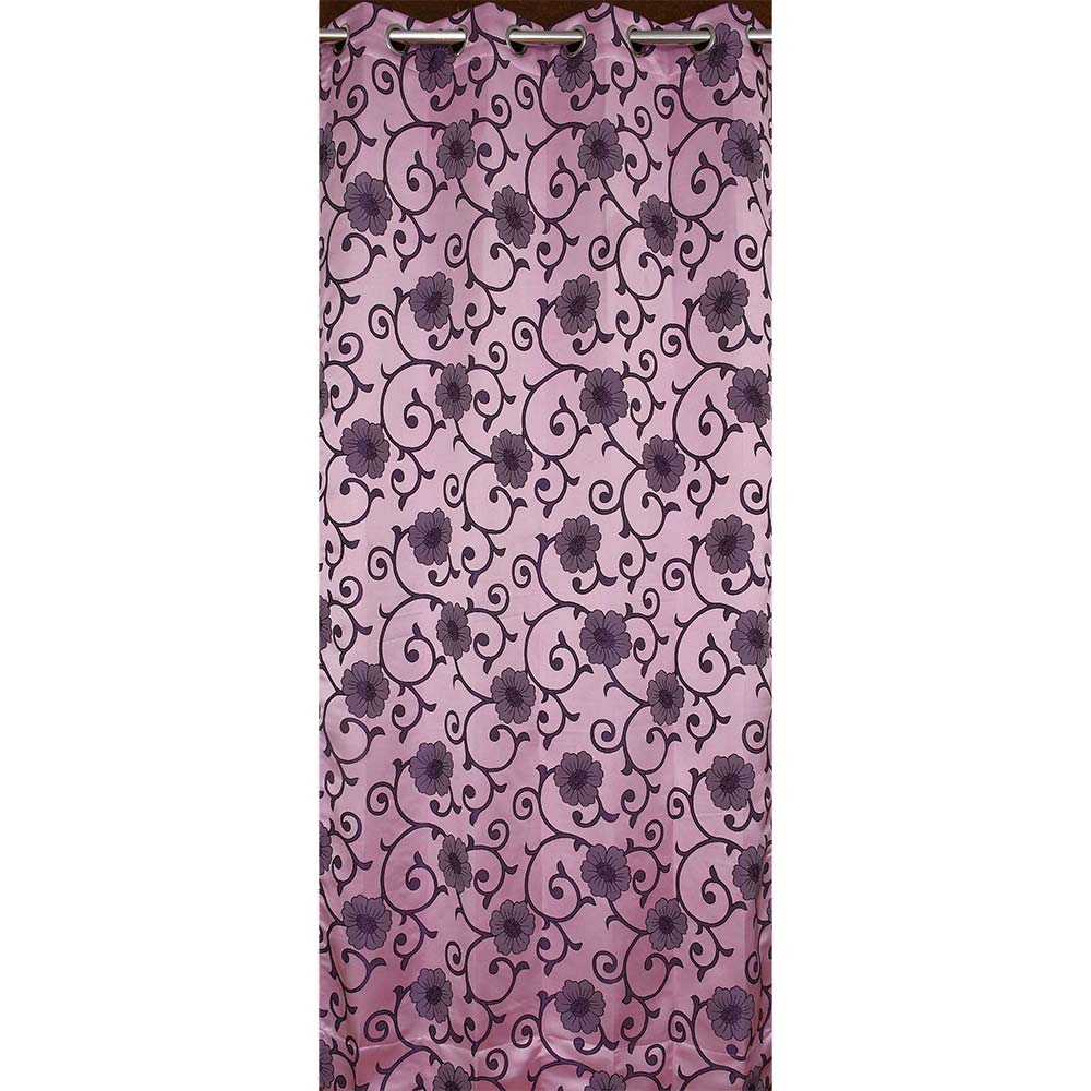 Curtain, (Presto) ICMML1764_LD2, Pink Color Floral Long Door curtain Set of 2, 44 X 108 inches, Curtain-VT16061-44X108 inches