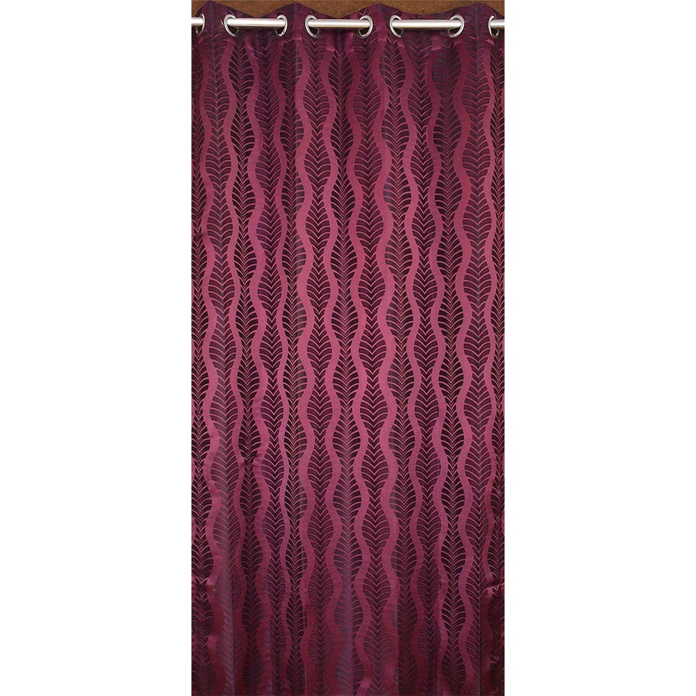 Curtain, (Presto) ICMML1777_W2, Purple Color Abstract Window curtain Set of 2, Curtain-VT16073-44X60 inches