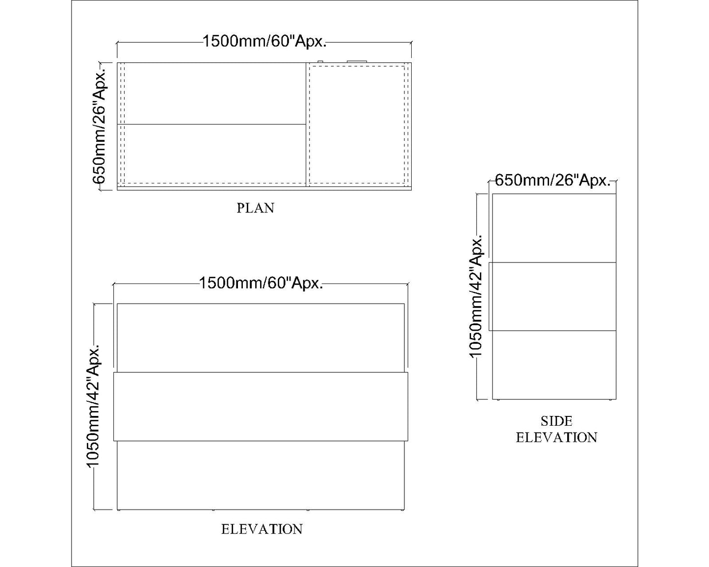 Linear Reception Desk with Minimalist Panel Design VT18001