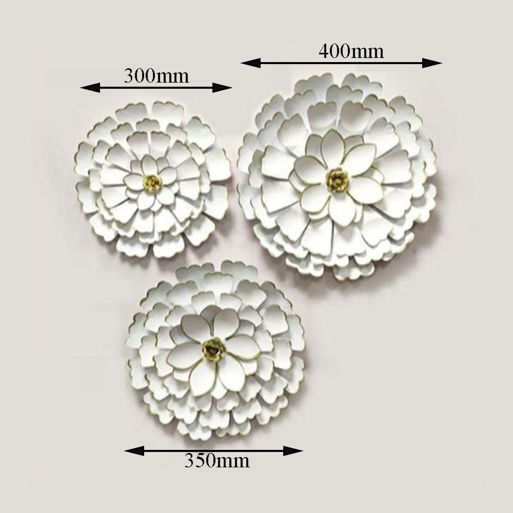 Wall Art, Wall Art for Home Decor, Wall Art in White, Wall Art in Flower Shape, Wall Art - VT2071