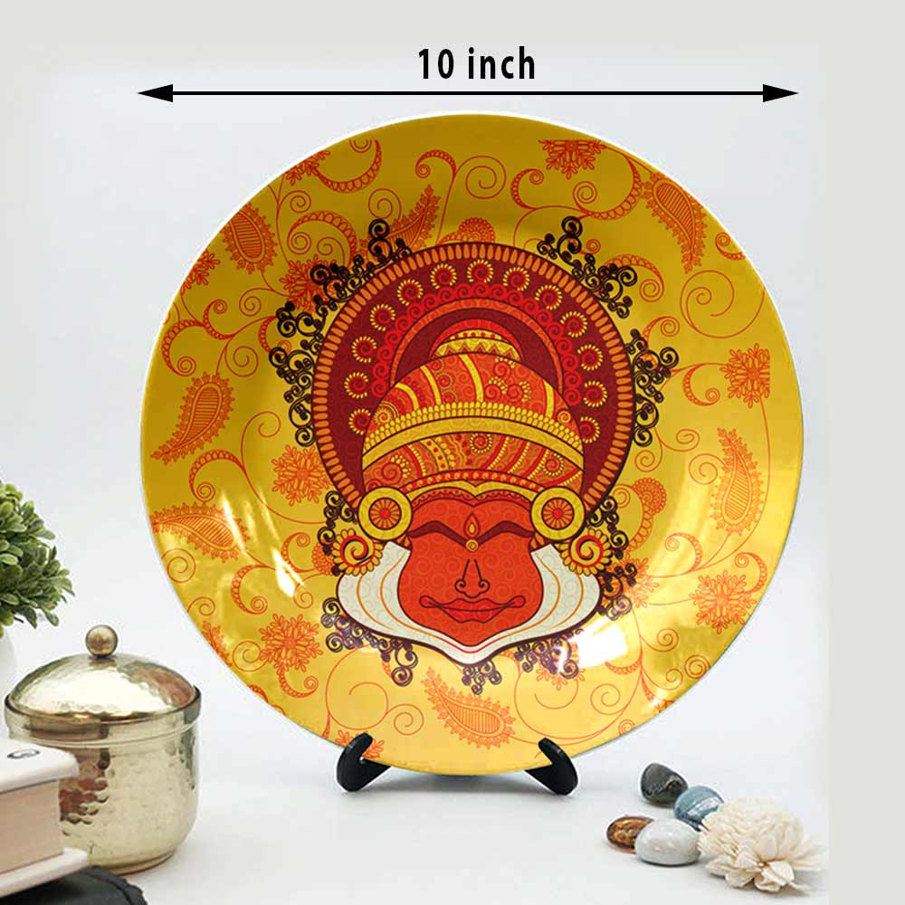 Traditional Art Decorative Ceramic Designer Plates with Stand for Home & Office, Wall Art - VT2159