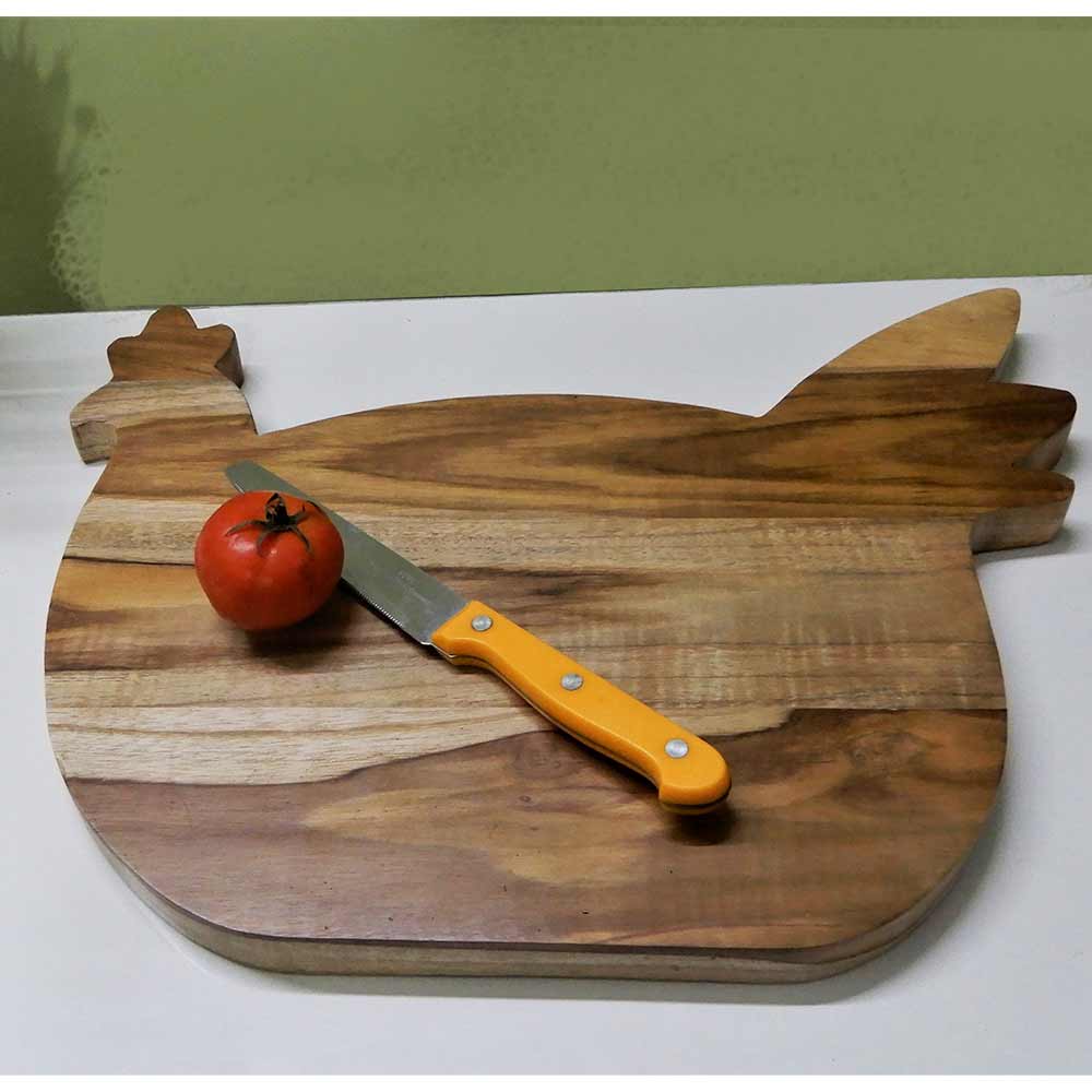 Chopping Board artistic shape made of Teak premium wood handmade board or platte, Chopping Board - VT2182