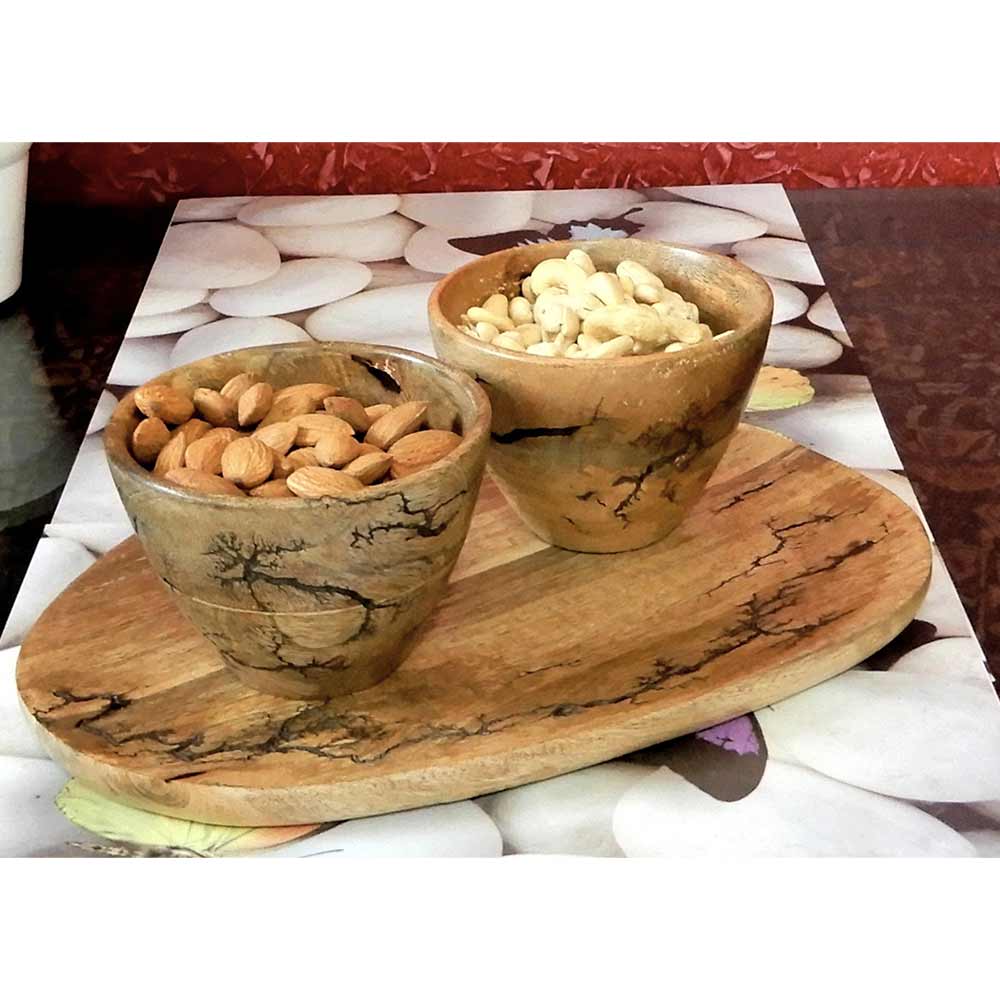 W0014, Oval Serving Tray with special wooden burning effects by Disoo Fashions, Tray - VT2201