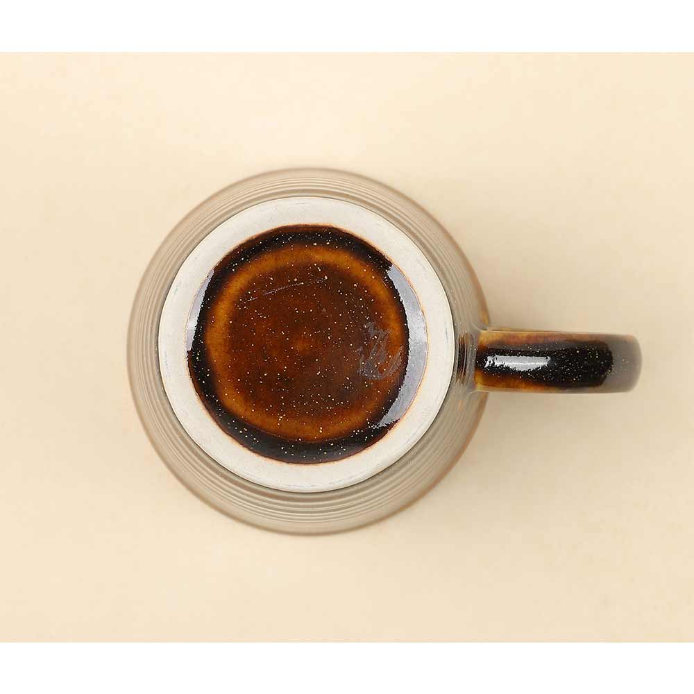 Mug, CROC0023, Design Gaathaa Set of 4 Coffee Brown Patterned Ceramic Mug, Mug - VT2212