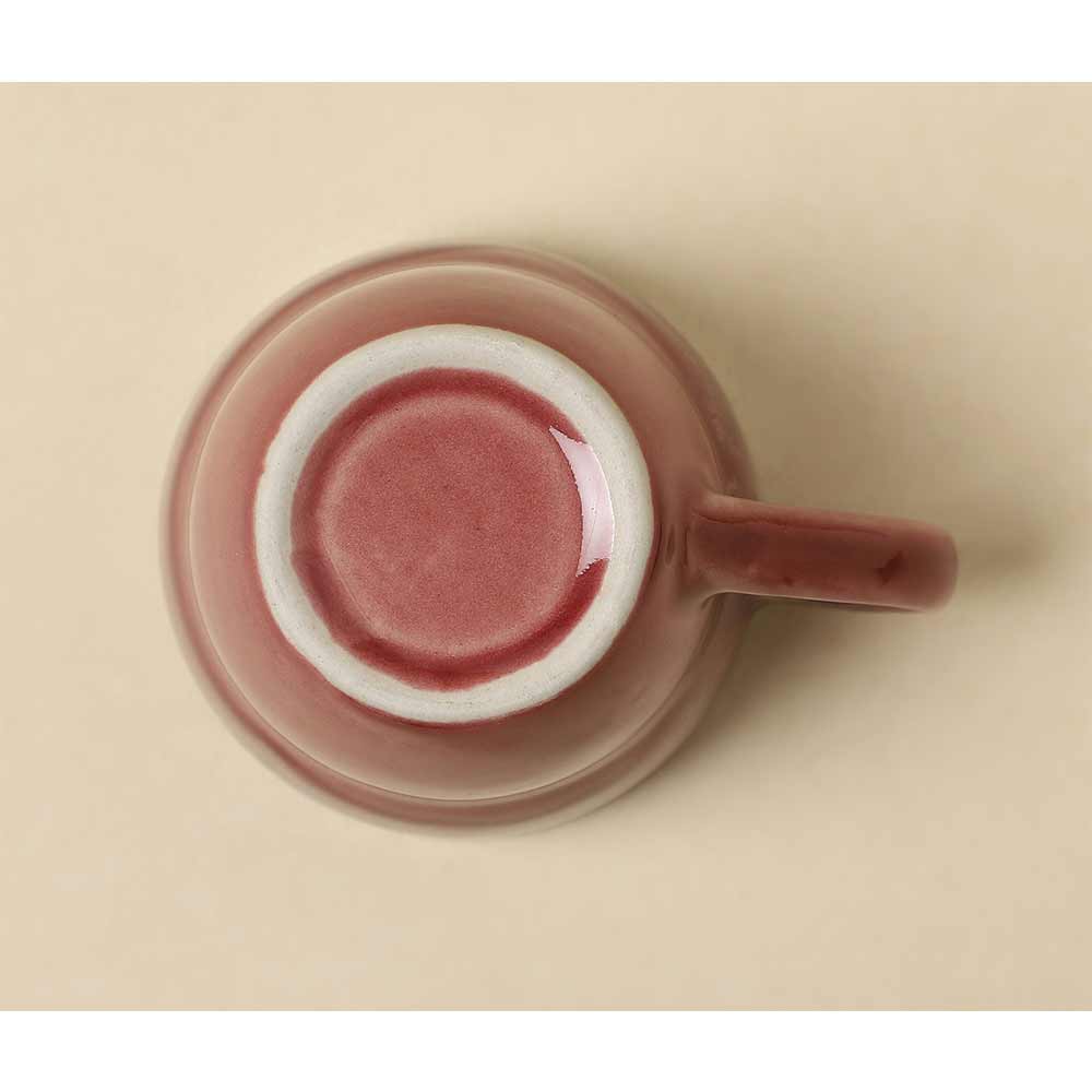 Mug, CROC0023, Design Gaathaa Set of 4 Maroon Classic Wave Ceramic Mug, Mug - VT2213