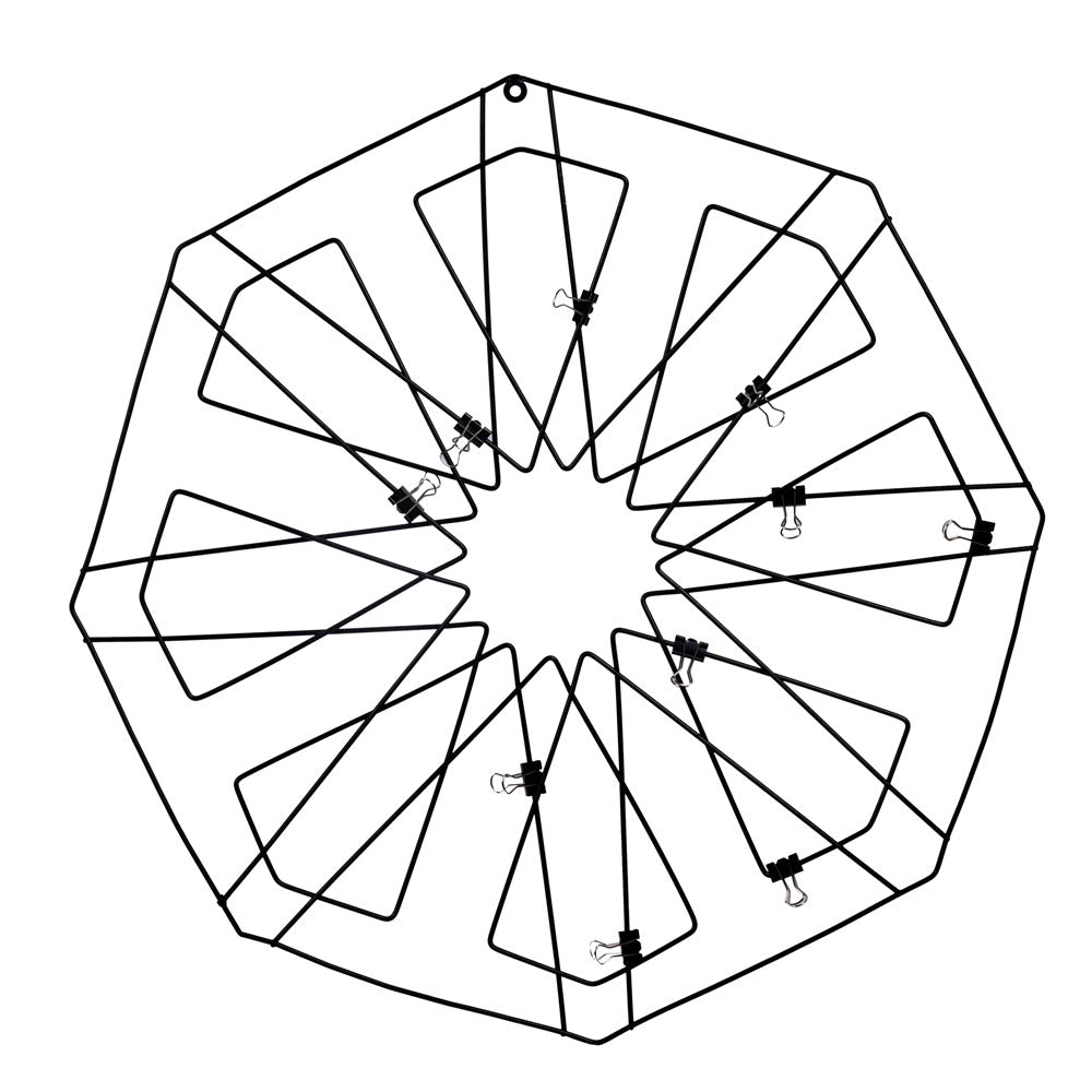 Wall Organizer, (Grista Metals) GM-SO-H-02, Photo Holder, Wall Grid with Octagonal Shape, Photo Holder - VT2214