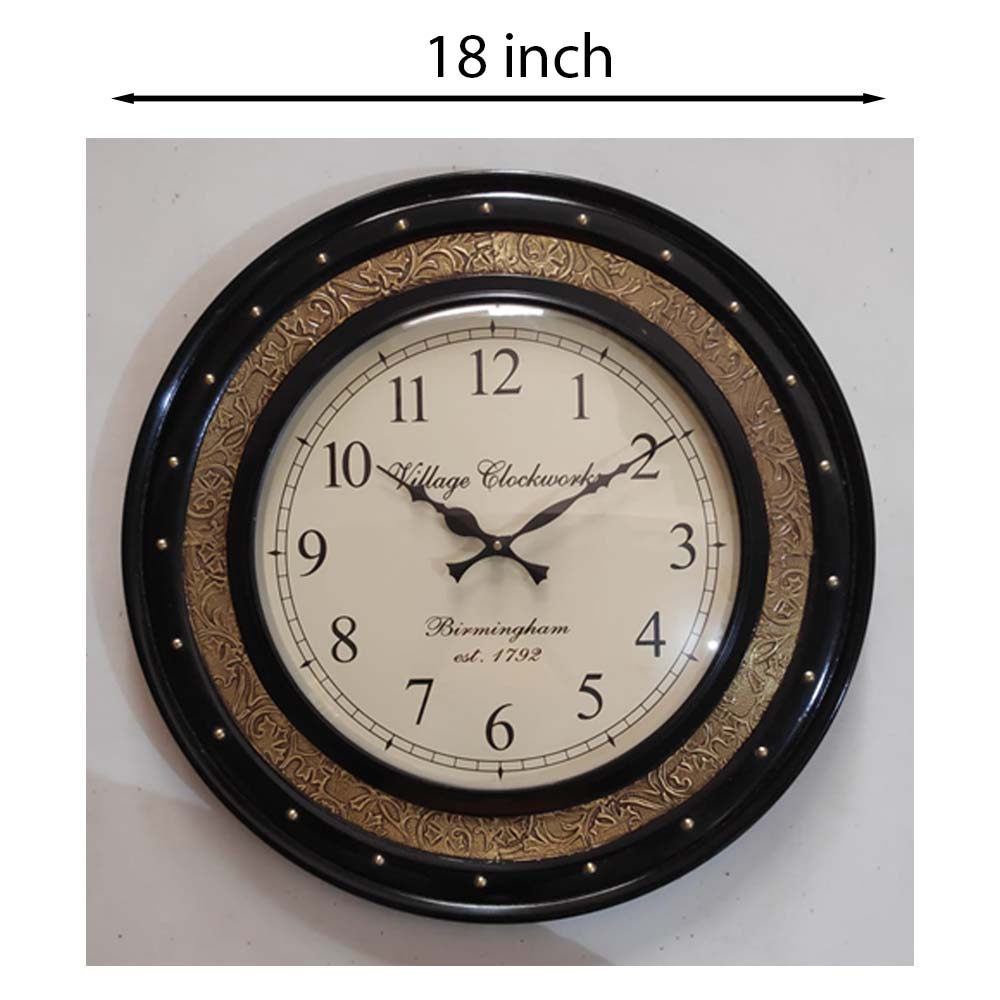 Wall Clock, NP-020,
Wooden Base with Emboss Rashi Brass Clock, Wall Clock - VT2241