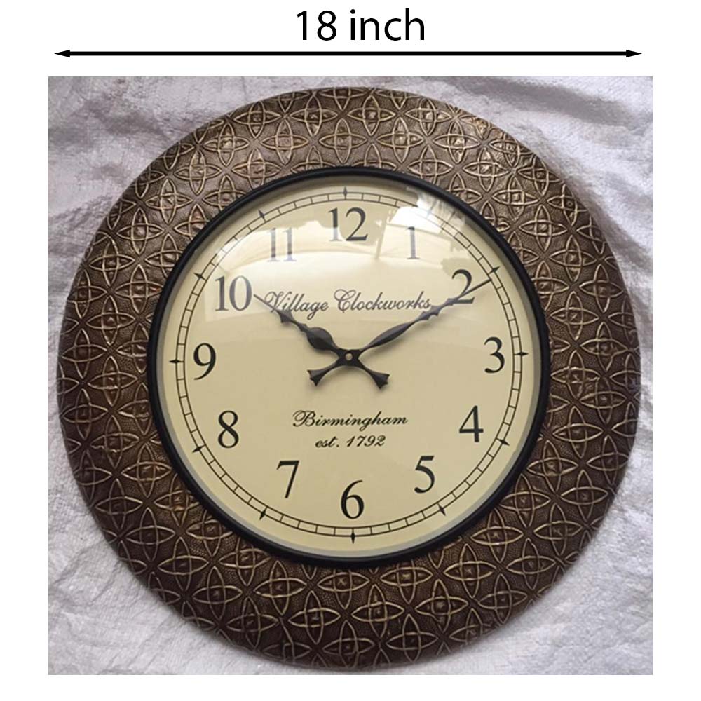 Wall Clock, NP-023,
Wooden Base with Emboss Brass Clock, Wall Clock - VT2244