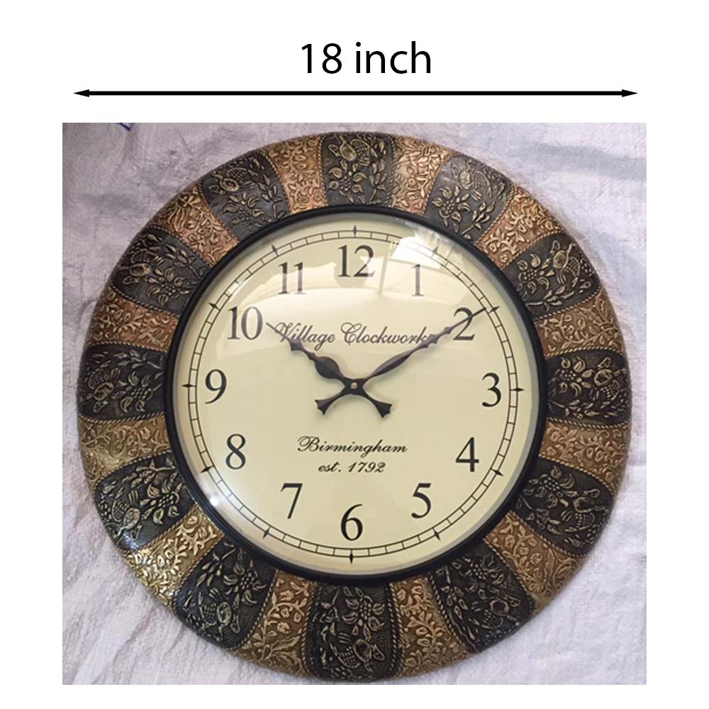 Wall Clock, NP-026,
Wooden Base with Emboss Brass Clock, Wall Clock - VT2247