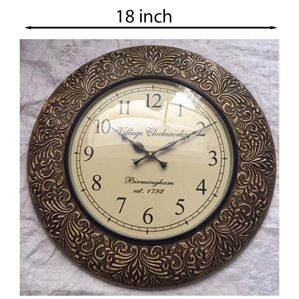 Wall Clock, NP-027,
Wooden Base with Emboss Brass Clock, Wall Clock - VT2248