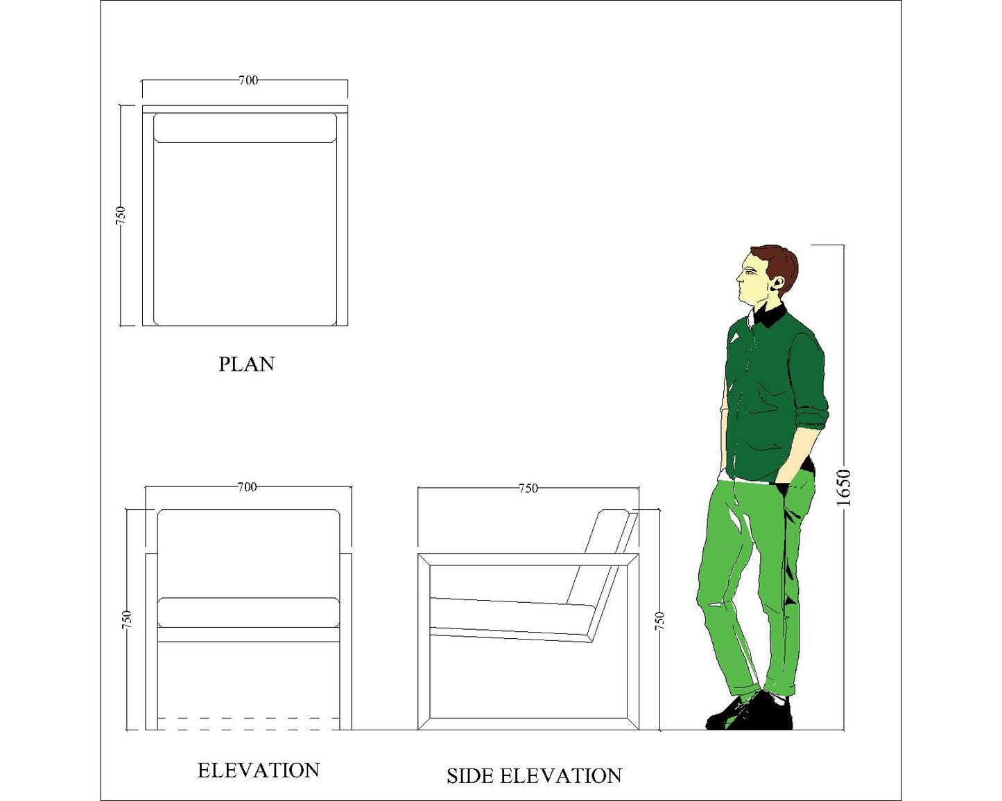 1 seater sofas, 1 seater sofas in Dark Brown & Blue Color, 1 seater sofas With Wooden Legs, 1 seater sofas for Home, 1 seater sofas - VT4061