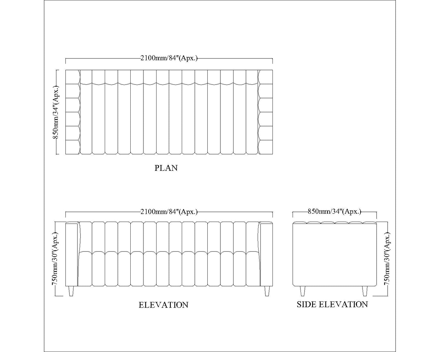 3 Seater Sofa, Maroon Color Sofa, Unique Design Sofa, Comfortable Modern Sofa, 3 Seater Sofa - VT4101