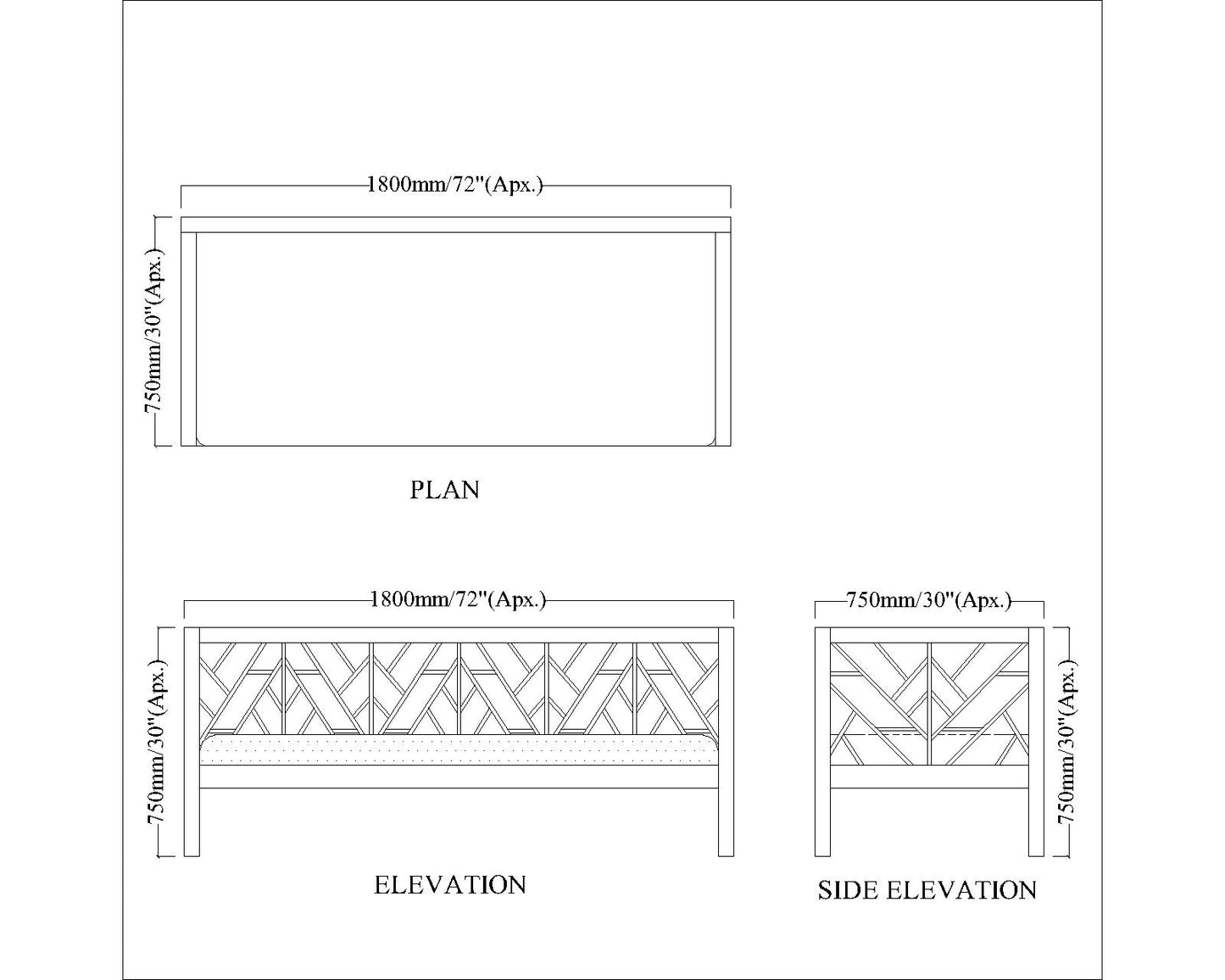 3 Seater Sofa, Green Color Sofa, Unique Design Sofa, Sofa with Solid Wood Leg, Comfortable Modern Sofa, 3 Seater Sofa - VT4104