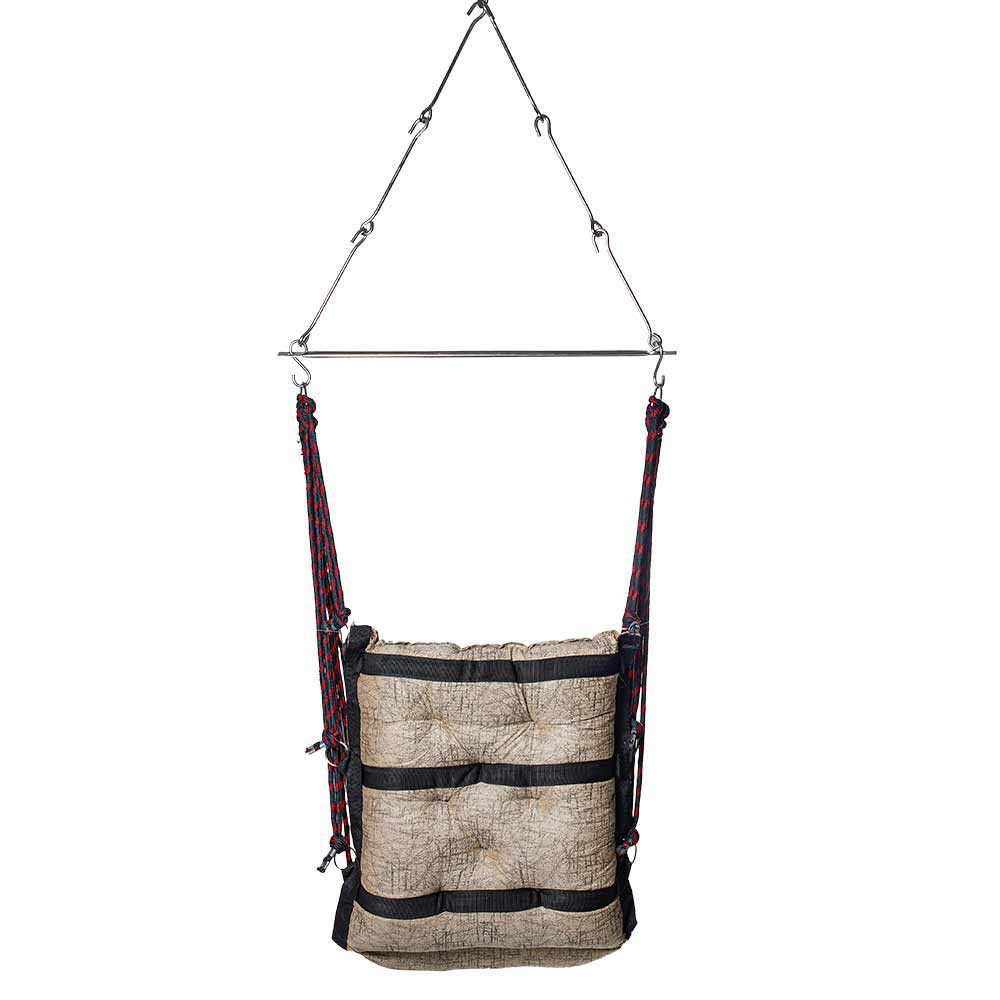 SWING, Swing in Beige Color, Swing with 1 Rod, Swing with 2 S Hook, Swing with Square Cushion, Swing with Chain, Swing - VT6090