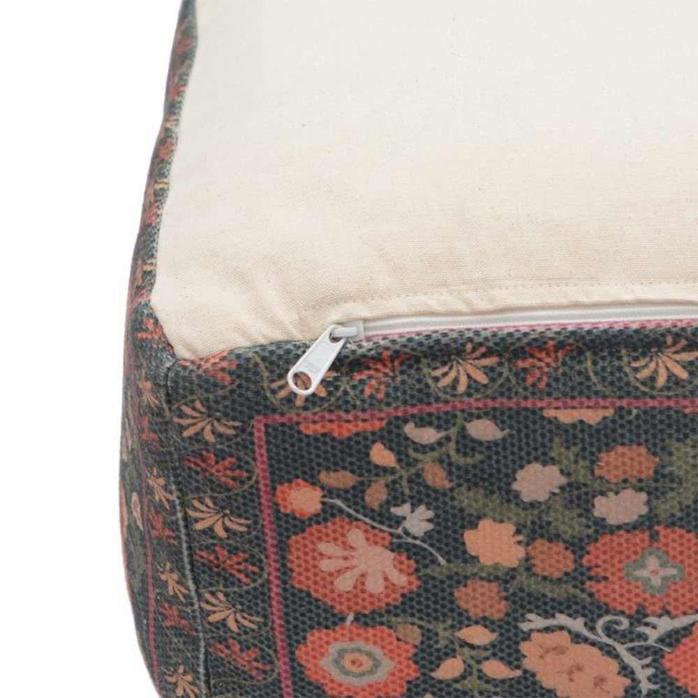 Pouffe, 002/SCNFE, Floral Glory Pouffe, (Strawberry Collective), Pouffe- VT6109