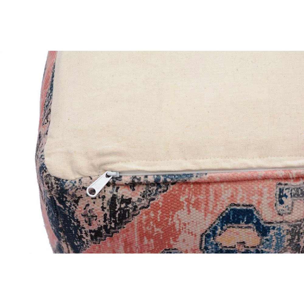 Pouffe, 003/SCNFE, Coral Distressed Pouffe, (Strawberry Collective), Pouffe- VT6110