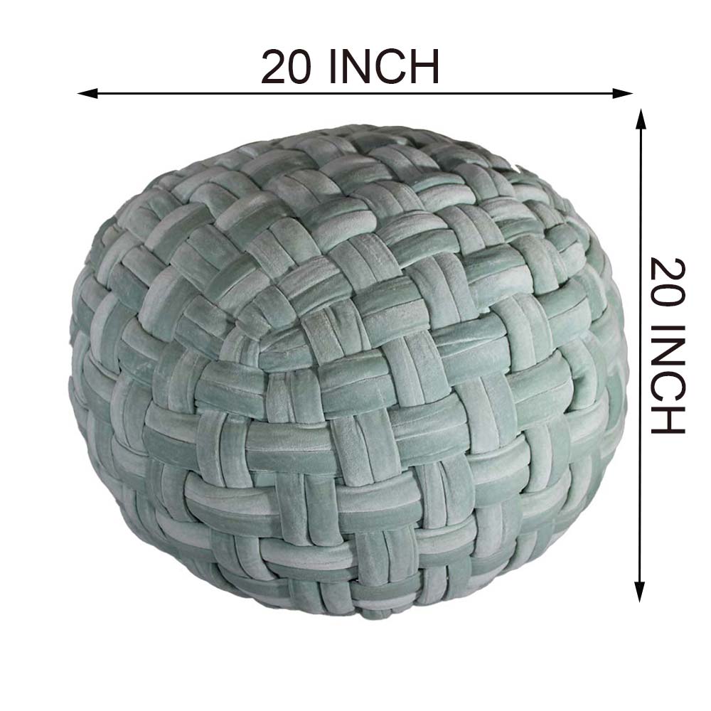 Puffy , Puffy for Living Room & Bedroom, Puffy sitting Stool, Puffy in Round Shape, Puffy in Green Color, Puffy - VT6151