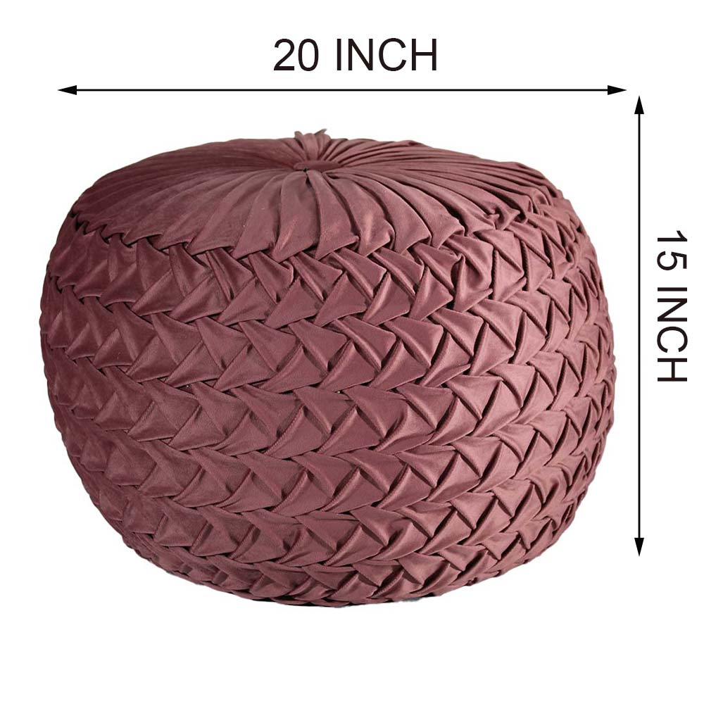 Puffy , Puffy for Living Room & Bedroom, Puffy sitting Stool, Puffy in Round Shape, Puffy in Dusty Pink Color, Puffy - VT6156