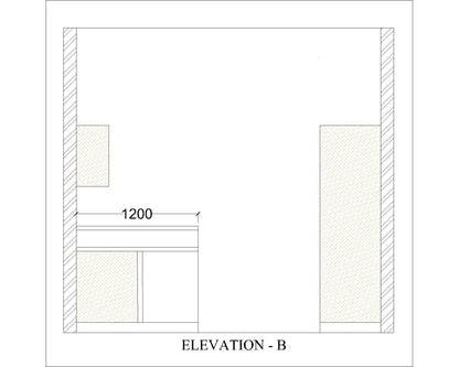 Kitchen, modular kitchen, acrylic finish modular kitchen, Luxurious kitchen, Parallel kitchen, hi gloss finish kitchen, Grey and white kitchen, Kitchen-EL - 8001