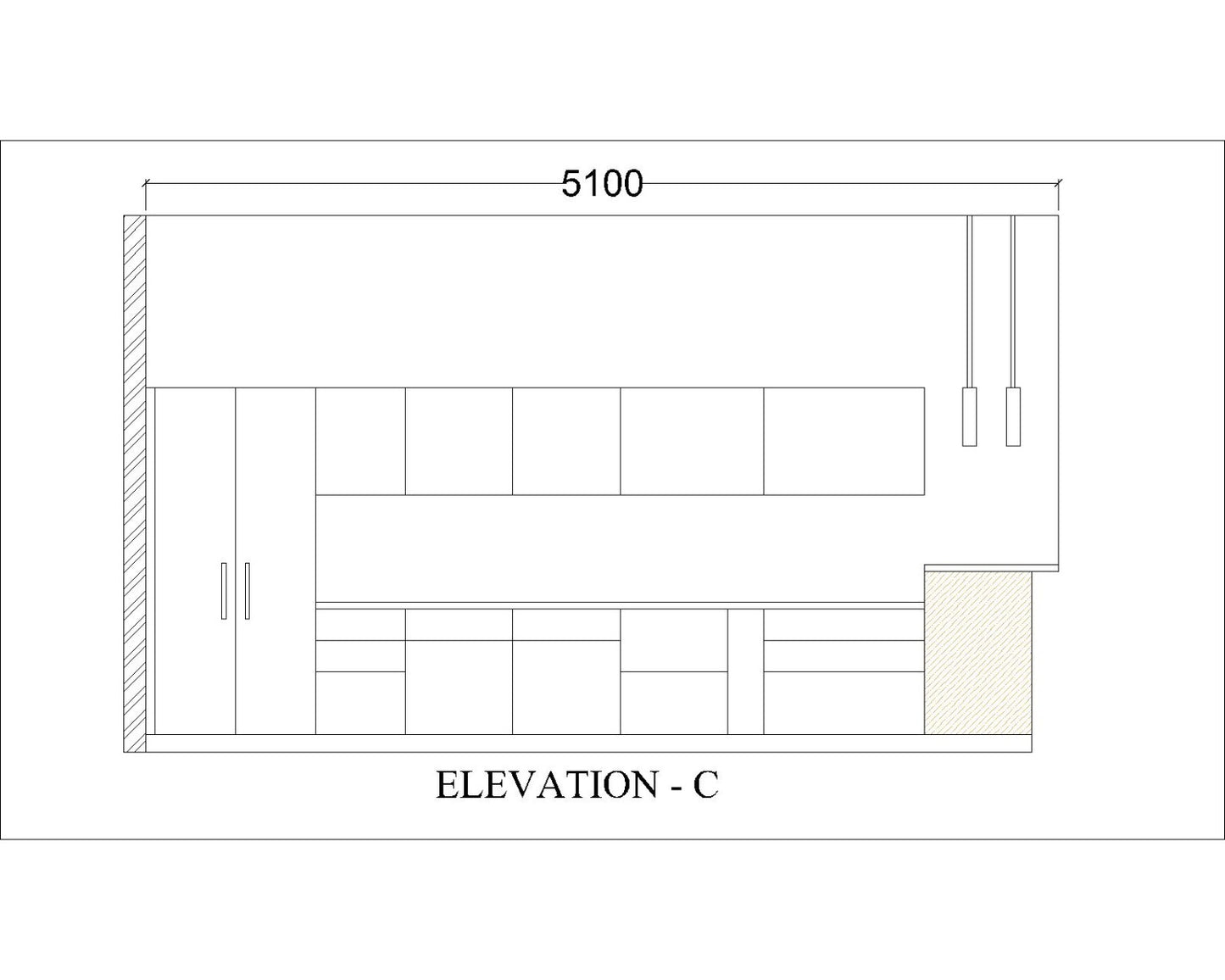 Kitchen, modular kitchen, acrylic finish modular kitchen, Luxurious kitchen, Parallel kitchen, hi gloss finish kitchen, Grey and white kitchen, Kitchen-EL - 8001