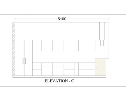 Kitchen, modular kitchen, acrylic finish modular kitchen, Luxurious kitchen, Parallel kitchen, hi gloss finish kitchen, Grey and white kitchen, Kitchen-EL - 8001