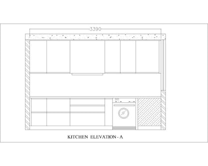 Kitchen, modular kitchen, acrylic finish modular kitchen, Luxurious kitchen, L shape kitchen, hi gloss finish kitchen, white and beige kitchen, Kitchen-EL- 8000