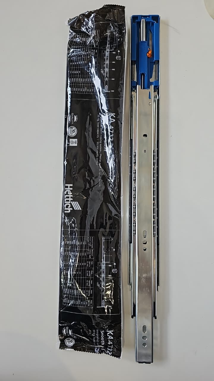 Hettich soft close drawer channel 35kg. - 0202619