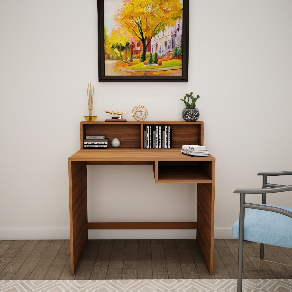 Study Table, Wood Study Table, Study Table with Open Shelf, Study Tabl ...