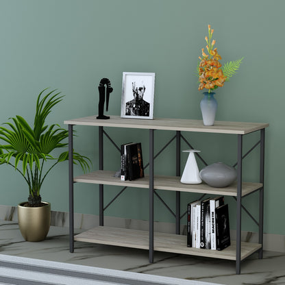 Console Table, Wood Console Table, Console Table with Open Shelf, Console Table with Black leg , Console Table - EL- 12048