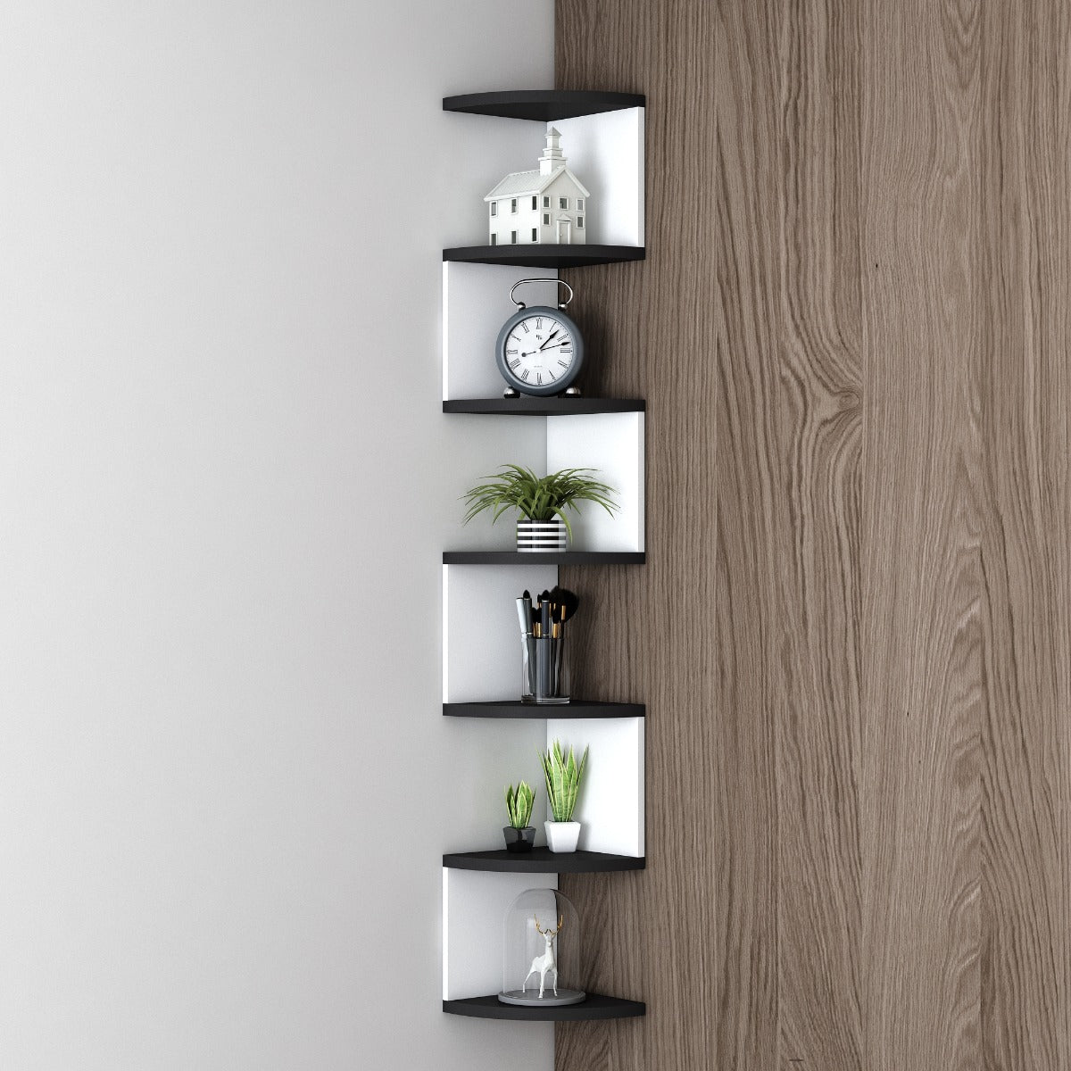 Wall  Shelf, Wall Shelf Open Space,  Wall Shelf for Décor Accessories Unit, Black & White Wall Shelf,Wall Hanging Unit,  Wall Shelf- IM-431