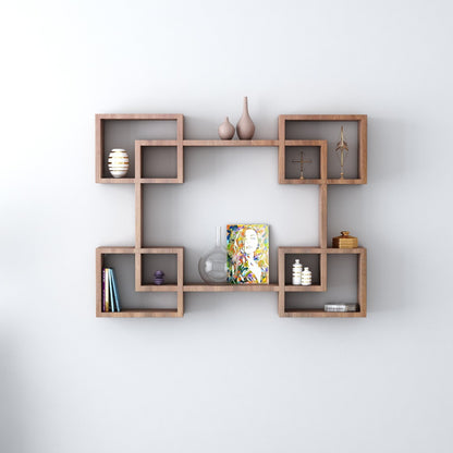 Wall  Shelf, Wall Shelf Open Space,  Wall Shelf for Décor Accessories Unit, Wood Wall Shelf,Wall Hanging Storage,  Wall Shelf- EL-490