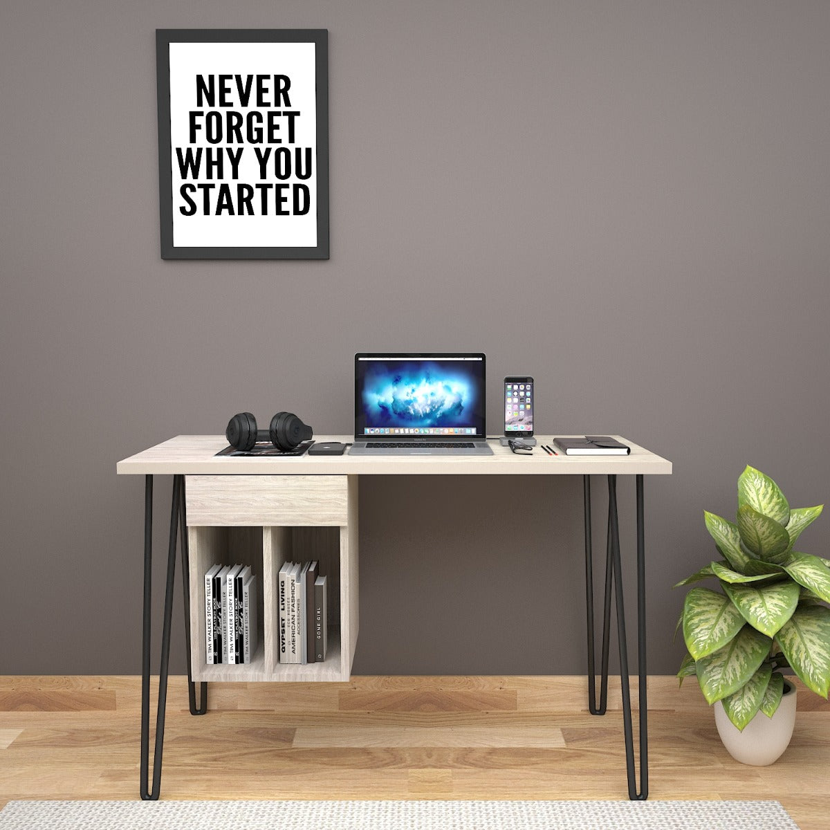 Only Study Table Study Table, Wood Study Table, Study Table Drawer & Open Shelf at Bott ...