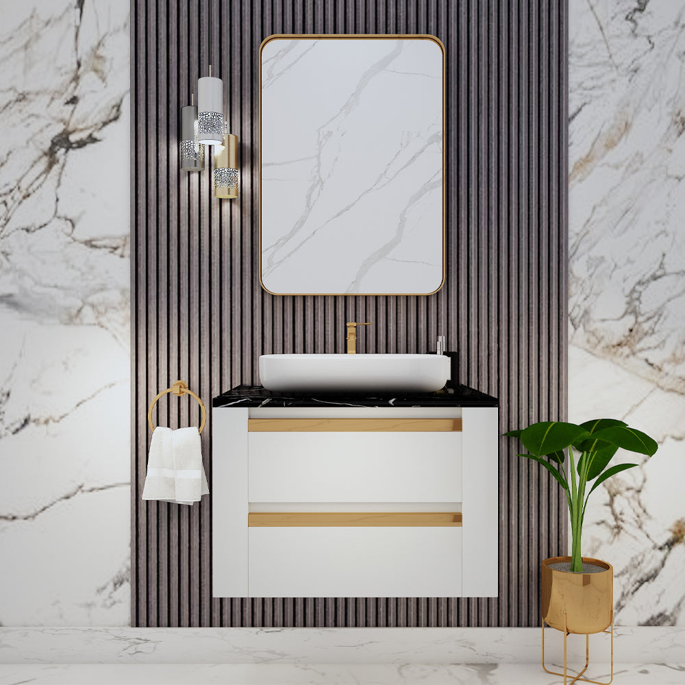 Vanity/Water Resistant Vanity in PU matte finish waterproof paint finish,Bathroom Vanity in water resistant finish,bathroom wall hanging unit with PU matte finish waterproof paint  finish-IM101