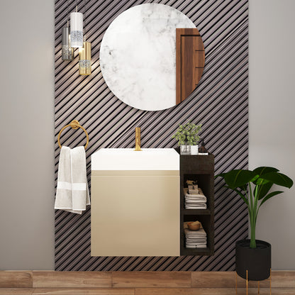 Vanity/Water Resistant Vanity in PVC laminate finish,Bathroom Vanity in water resistant finish,bathroom wall hanging unit with PVC  finish-IM106