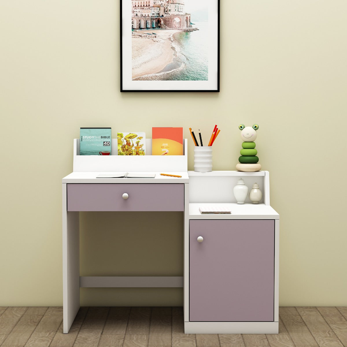 Study Table, Wood Study Table, Study Table with Open Shelf, Study Table ...