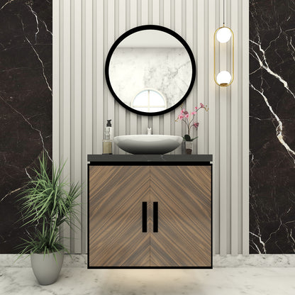 Vanity/Water Resistant Vanity in PVC laminate finish,Bathroom Vanity in water resistant finish,bathroom wall hanging unit with PVC  finish-VI310