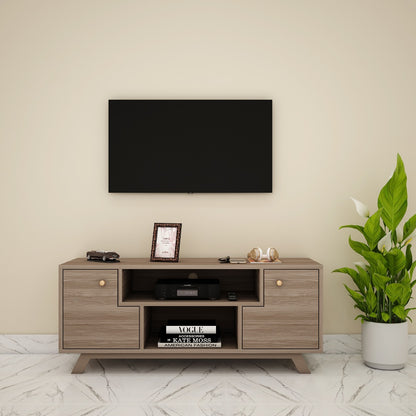 Entertainment Unit, Wood Entertainment Unit, Entertainment Unit for Living & Bedroom Area, Entertainment Unit with Open Shelf, Entertainment Unit with Shutter, Entertainment Unit - EL - 10009