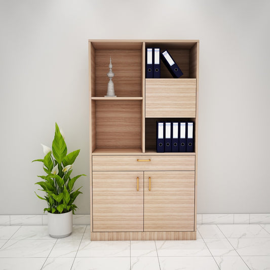 Office Cabinet, Wood Office Cabinet, Office Cabinet with open shelf, Office Cabinet with Shutter, Office Cabinet with Drawer, Office Cabinet - VT- 10017