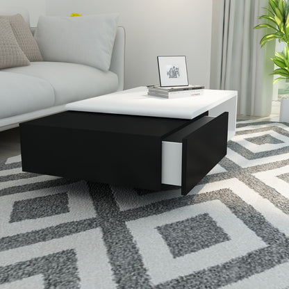 Rectangular Coffee Table ,coffee table for living/waiting area modern look coffee table in white & black in prelaminate particle board,Coffee Table - EL800