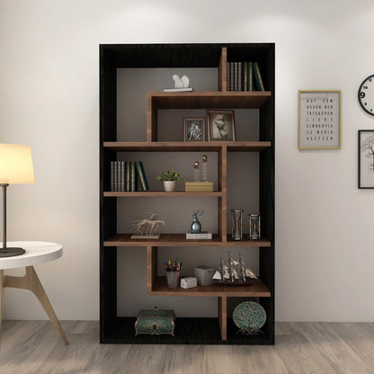 Book storage with shelves, Outer finish in laminate and inner shelves are in wooden finish laminate-IM 1002