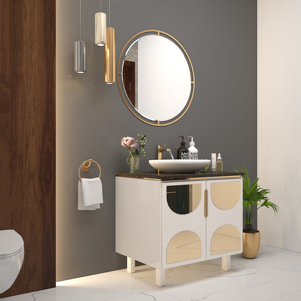 Vanity/Water Resistant Vanity in PU matte waterproof paint finish,Bathroom Vanity in water resistant finish,bathroom Floor mounted unit with PU matte waterproof paint finish-EL206