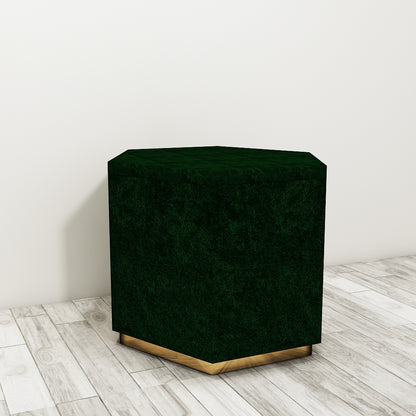 Setti for seating in solid colour finish with golden base, setti for living/bedroom  area,floor mounted seating-EL476