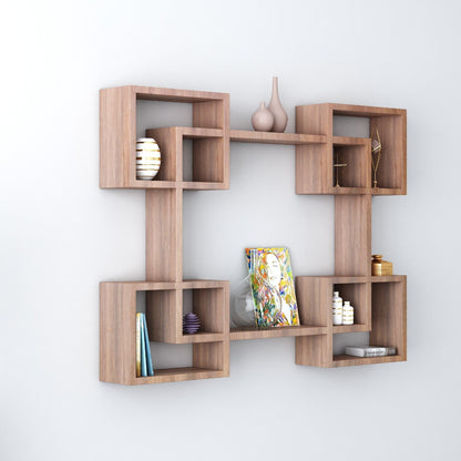 Wall  Shelf, Wall Shelf Open Space,  Wall Shelf for Décor Accessories Unit, Wood Wall Shelf,Wall Hanging Storage,  Wall Shelf- EL-490