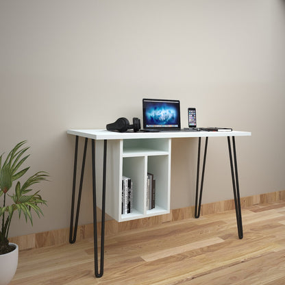 Study Table, Grey Study Table, Study Table Open Shelf, Study Table with Black MS Legs, Study Table - VT - 12025