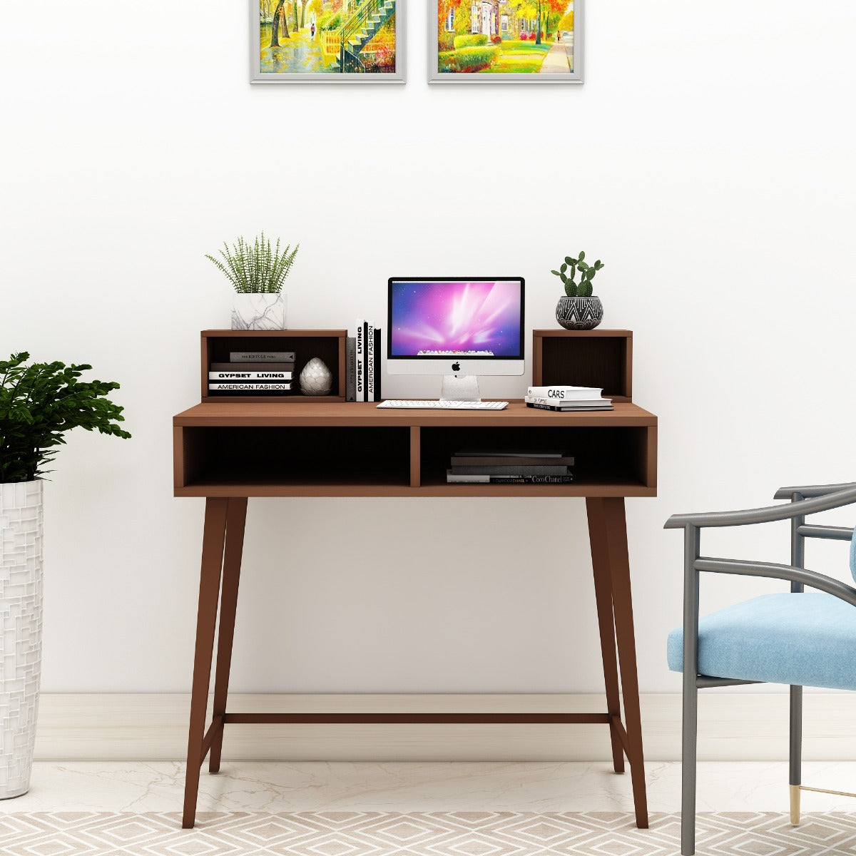 Study Table, Wood Study Table, Study Table with Open Shelf, Study Table ...