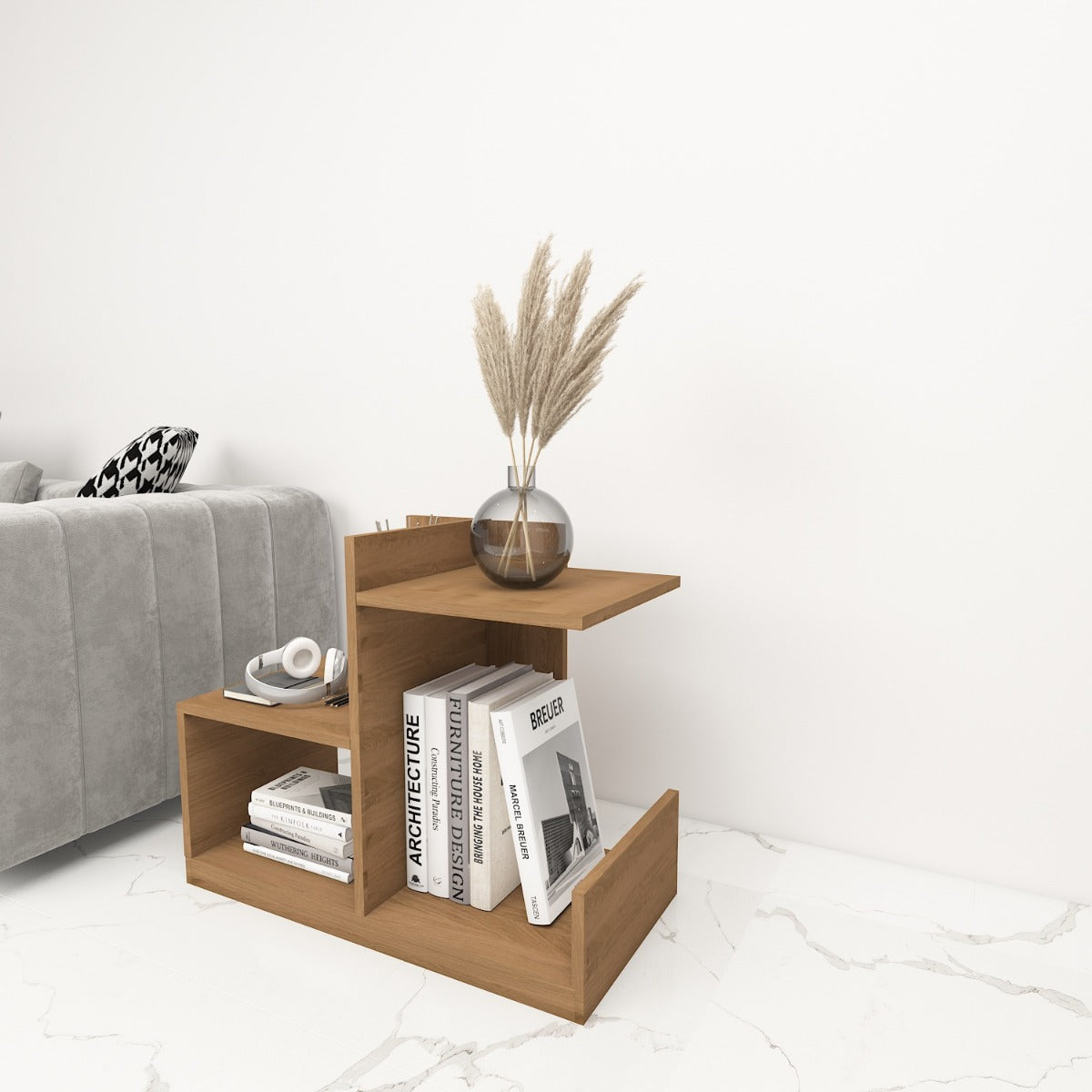 End Table, Wood End Table, End Table with open shelf, End Table - IM - 12051