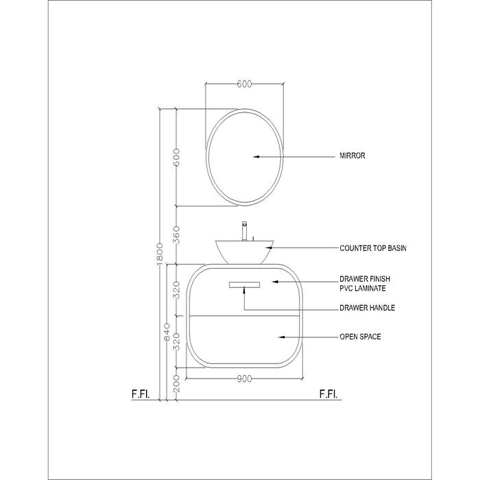 Vanity/Water Resistant Vanity in PU matte waterproof paint finish,Bathroom Vanity in water resistant finish,bathroom wall hanging unit with PU matte waterproof paint  finish-IM110