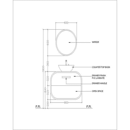 Vanity/Water Resistant Vanity in PU matte waterproof paint finish,Bathroom Vanity in water resistant finish,bathroom wall hanging unit with PU matte waterproof paint  finish-IM110